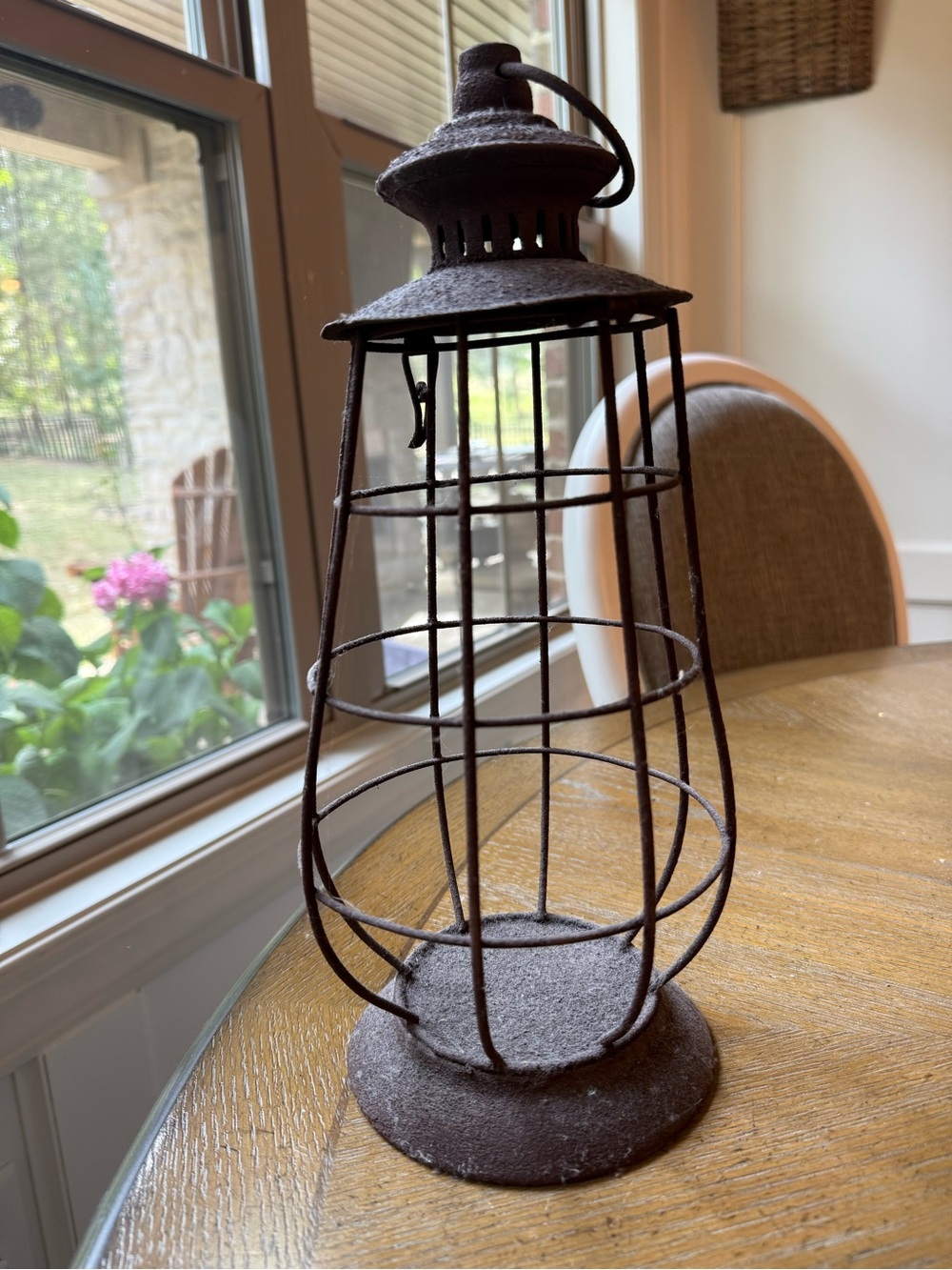 Rust Iron Metal Cage Lantern